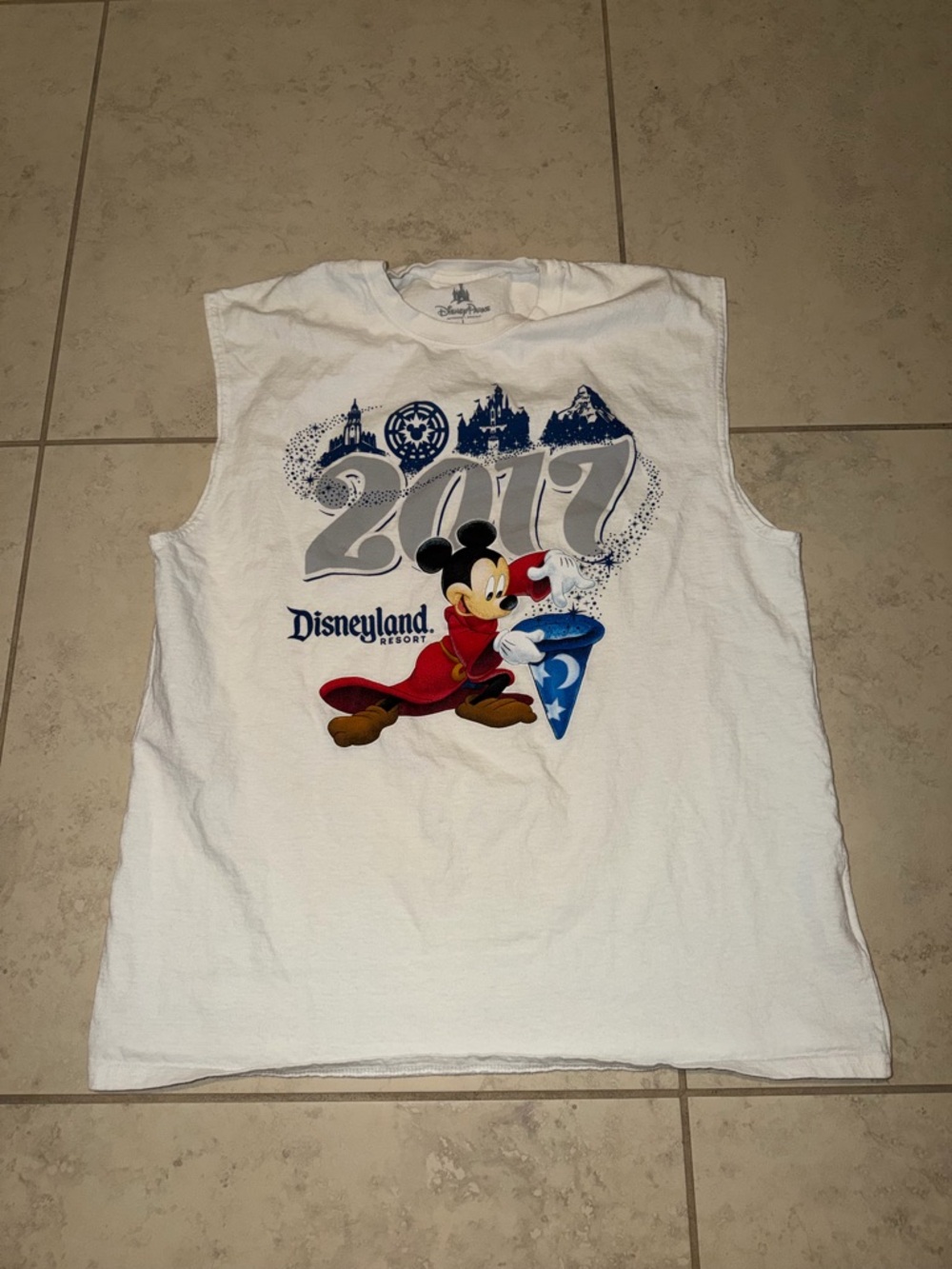 Disneyland Resort 2017 Sorcerer Mickey Mouse Muscle Tee - Size Large